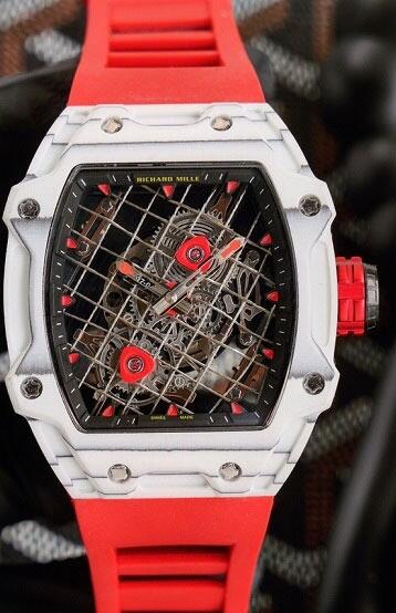 Richard Mille Replica Watch RM 27-04 TOURBILLON RAFAEL NADAL TITANIUM RED RUBBER